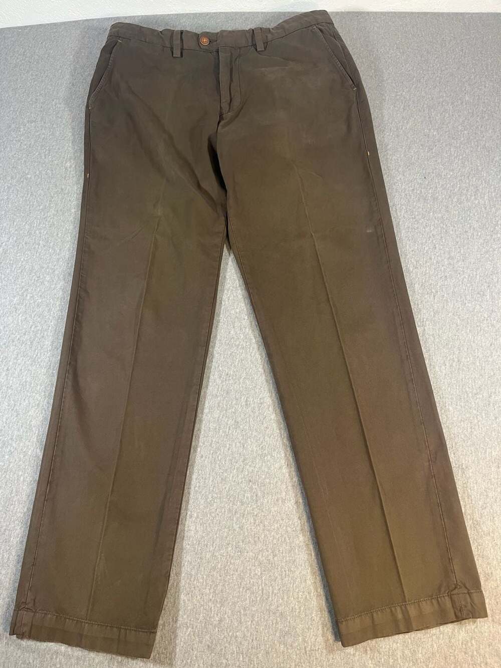 Tommy Bahama Brown 100% Pima Cotton Flat Front Casual Pants Men’s 34x31